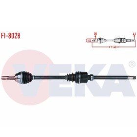 Resim Genel Markalar KOMPLE AKS SAG ON UZUNLUK 1140mm FIAT DUCATO (250) 2.3 MJT 2006-2014 / PEUGEOT B 