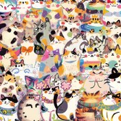 Resim 50 Adet Sevimli Kedi Karikatür Çıkartması Yaratıcı Grafiti Çıkartma Paketi, Cep Telefonlarına, Günlüklere, Bavullara, Dizüstü Bilgisayarlara, Su Bardaklarına vb. Yapıştırmak İçin Uygun, Zarif Festival, Parti Ve Doğum Günü Hediyeleri 