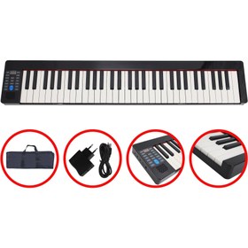 Resim JTK-6102 B Şarjlı Tuş Hassasiyetli 61 Tuşlu Org +Çanta+Pedal+Adaptör 