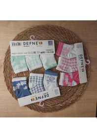 Resim Defne Baby 9 Çift Pamuklu New Born Yenidoğan Kız Bebek Çorap-745 ÇoK Renkli 