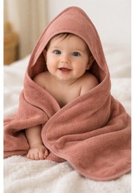 Resim Premium Bebek Kundak Havlu 75x75 CM %100 Pamuk Yumuşak 0 - 1 Yaş 
