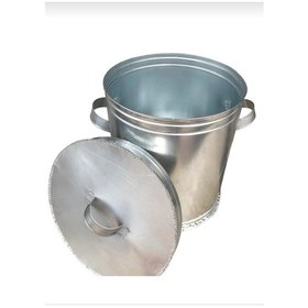 Resim Kül Kovası Kapaklı Odun Kömür Şömine Kovası 