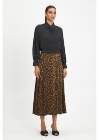 Resim Serpil Exclusive Kadın Leopar Desenli Etek - Şık Bel Detayı Ve Modern Tasarım - Günlük Ve Özel Kullanımlar İçin Haki 