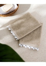 Resim Madame Coco Melly Kroşeli 2'li %100 Pamuk El Havlusu - Bej - 30x40 Cm 8684427204764 Ekru 