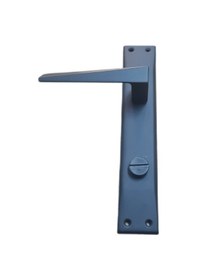 Resim Max Penta Aynalı Mat Siyah Wc Kapı Kolu Modern Ve Zarif Tasarım / 2 Takım 