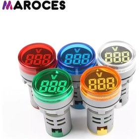 Resim 22Mm Dijital Voltmetre 20V 500V Arası Ac 220V Ac 1 Adet-Sarı 