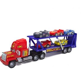 Resim Oyuncak Taşıyıcı Tır 48 Cm 2 Katlı 5 Adet Mini Araba 