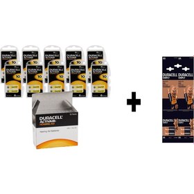 Resim Duracell Activair 10 Kulaklık Pili Blister 6'lı 10 Paket + 4 Adet Duracell Aa Kalem Pil 