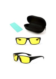 Resim MasterCar Gece Far Işığı Kesici Gece Sürüş Gözlüğü Fermuarlı Gözl sarı 