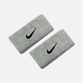 Resim Nike Swoosh Doublewide Wristbands Matte Silver/Black 