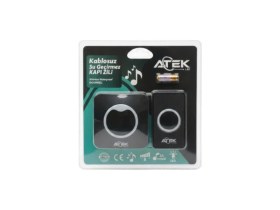 Resim Ecoport Siyah Kablosuz Su Geçirmez Kapı Zili 