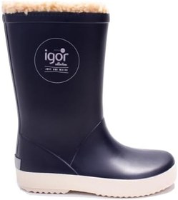 Resim İgor W10207 Splash Nautico Borreguito Lacivert Ortopedik Kürklü Erkek Çocuk Yağmur Çizme 