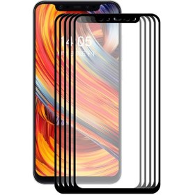 Resim 5 Adet Enkay Hat-prince 0.26mm 9h Yüzey Sertliği 2.5d Tam Ekran Kaplı Temperli Cam Renkli Ekran Filmi Xiaomi Mi 8 Siyah 