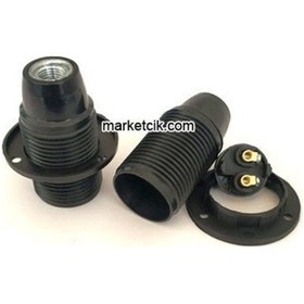 Resim Marketcik E14 Siyah Rondelalı Duy. İnce Avize Duyu 