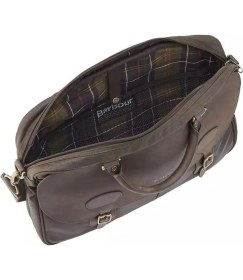 Resim Barbour Yağlı Deri Evrak Çantası OL71 Olive 