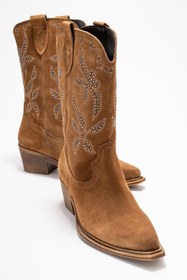 Resim Ataköy Ayakkabı KADIN DERİ WESTERN ÇİZME KUM SUET 