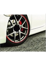 Resim Jant Çevresine 10 Metre 9 Mm Sportif Kırmızı Şerit Jant Bandı (509958186) 
