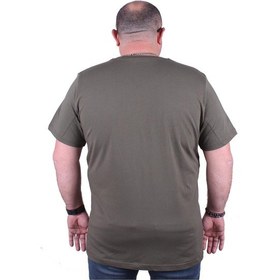 Resim Moc Grande Mocgrande Büyük Beden Erkek Baskılı Tişört Authentic 23134 Hakı-Hakı Çok Renkli 