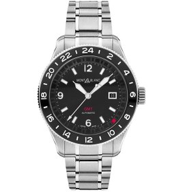 Resim Montblanc 1858 Gmt 42 Mm Erkek Kol Saati 129615 Altın - Mavi 