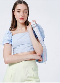 Resim Aeropostale Kalp Yaka Crop Mavi Kadın Bluz - K-Ramos 