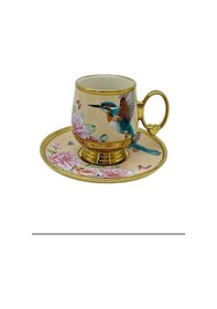 Resim Roykıng Kuşlu Krem 6 Kişilik Fincan Takımı Krem 