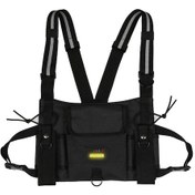 Resim Vkemall Gece Uyarı Işıklı Askeri Outdoor Yelek, Çok Fonksiyonlu Depolama, Ayarlanabilir, Güvenlik Patrulü, Çalışanlar İçin, Pil Dahil Değil 