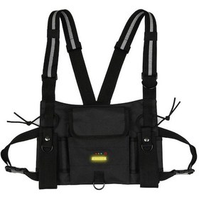 Resim Vkemall Gece Uyarı Işıklı Askeri Outdoor Yelek, Çok Fonksiyonlu Depolama, Ayarlanabilir, Güvenlik Patrulü, Çalışanlar İçin, Pil Dahil Değil 