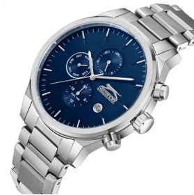 Resim Slazenger Sl.09.2400.2.02 Tüm Fonksiyonları Aktif 10 Atm Suya Dayanıklı Çelik Kordonlu Metalik Renk 