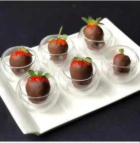 Resim 6'lı Çift Cidarlı Cam Lokumluk Sosluk Çerezlik 12478 