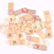 Resim 50 Adet Sevimli El Yapımı Nakışlı Kumaş Etiketleri - Çeşitli Mantar, Muz, Çiçek, Gökkuşağı & Kelebek Tasarımları DIY Dikiş, Giyim, Çantalar & Şapkalar İçin 
