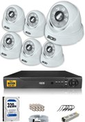 Resim IDS 6 Kameralı Set - 5mp Sony Lensli Fullhd Gece Görüşlü Güvenlik Kamerası Sistemi - 2028-set6-320gb 