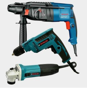 Resim EKİNLER Elektrikli 3 lü Grup Set 10mm Vidalama + Gbh 2-28f Pnömatik Kırıcı DeliciKırıcı Delic Avuç Taşlama 