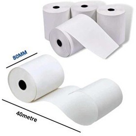 Resim Tekamo 80x40 Termal Adisyon Yazıcı Kağıdı Rulosu 50 Adet 5 Paket 