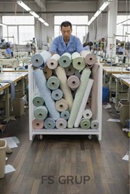 Resim FSHOME FS GRUP | Tekerlekli Kumaş Taşıma Arabası - 300 kg Kapasiteli Paket/Depo Taşıma Arabası 