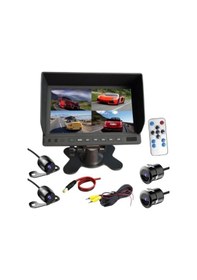 Resim Okul Taşıtı Kamera Ve Monitör Seti 7" İnç Quad Dijital Lcd Panel Ekran Ve 4 Adet Go-145 Kamera Twogo Go-i34 