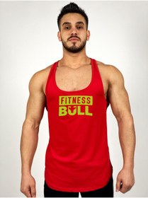 Resim Black İstanbul Kırmızı Erkek Regular Fit -fitness Bull- Baskılı Sporcu Atlet 