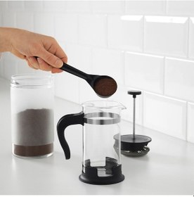 Resim French Press 0,4 Litre Cam/paslanmaz Çelik Yükseklik: 17 Cm Çap: 8 Cm Siyah - Şeffaf 