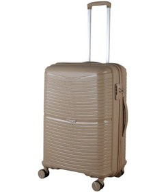 Resim Mçs V379 Aura Y.üretim Pp Valiz 65 Cm + Makyaj Siyah Set Şampanya 