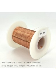 Resim Wangxi 2uew/f 155 C Emaye Bobin Teli 0.14mm 730m Transformatör Dıy Motor 