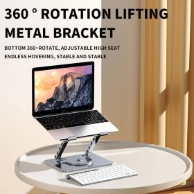 Resim ZR-104 360 Derece Dönen Tabanlı Katlanabilir Taşınabilir Laptop Standı 