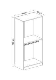 Resim Minar Kale 90cm Giyinme Dolabı Dore Ceviz - 210cm 