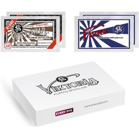 Resim Viktoria Kumaş Boyası 2 Adet Kahve Koyu 2 Adet Sabitleyici Fiske 