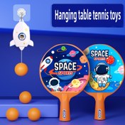 Resim Yüksekliği Ayarlanabilir Asılı Ping Pong Eğitici - Astronot & Roket Tasarımlı Uzay Temalı Spor Oyuncak, Taşınabilir El-Göz Koordinasyon Oyunu ile Ebeveyn Bağlantısı İçin, Turuncu/Beyaz, Canlı Tasarım, Dayanıklı Yapı, Aile Eğlencesi 