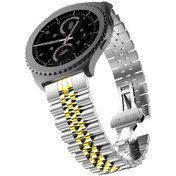 Resim Gear S3 Uyumlu Krd-36 22mm Metal Zore Kordon-gümüş-rosegold 