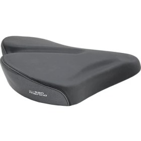 Resim Heugers Jet Roket Black Bat Sele - Bisiklet Oturak – Ultra Konfor, Elastomerli, E-Bike Uyumlu, 26X26 cm 