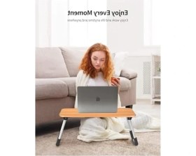 Resim Die Grup Katlanabilir Laptop Sehpası ile Yatakta Konforlu Çalışma Imkanı 