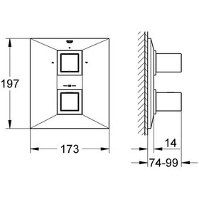Resim Grohe Grohe Allure Brilliant Termostatik Banyo Duş Bataryası - 19792000 
