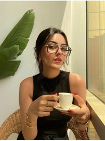 Resim LOOKUP Kare Mavi Işık Korumalı Unisex Gözlük Siyah Çerçeve 