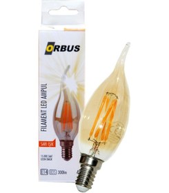 Resim Orbus ORB-TA3 4W E14 300LM Amber Rustik Kıvrık Ampul 