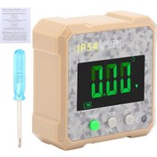 Resim Leezsing Dijital Açı Ölçer - Manyetik, Lcd Ekranlı, Yüksek Hassasiyetli 0.05 , Taşınabilir Sarı 